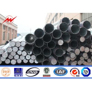 China 11M 2.5KN Octagonal Galvanized Steel Pole Bitumen Surface 34.5 KV Power Line Pole on sale