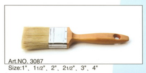 Wooden handle pure natural bristle Chinese bristle synthetic mix paint brush No.3087