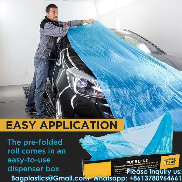 Overspray Protective Sheeting With 233+ Masking Tape (36 Mm), Translucent,