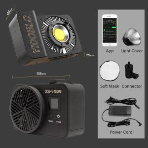 10 Kinds Daylight Effect 7500k Cob Led Film Light With Power Bank Charging For