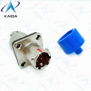 Circular Electrical Connector Receptacle 4 Contacts Electroless Nickel Finish