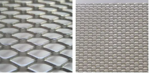 Expanded Metal Mesh Raised Aluminium