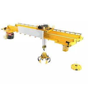 QZ Type Double Girder Bridge Crane With Grab Bucket 20t A6 For Waste