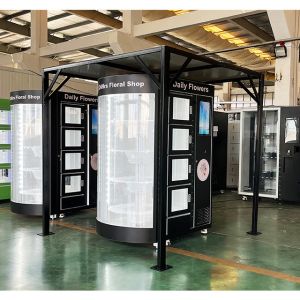 Quality CE FCC Certificate Refrigerated Flowers Digital Vending Machine Customized Smart Bouquet Locker For Cemetery Hospital for sale