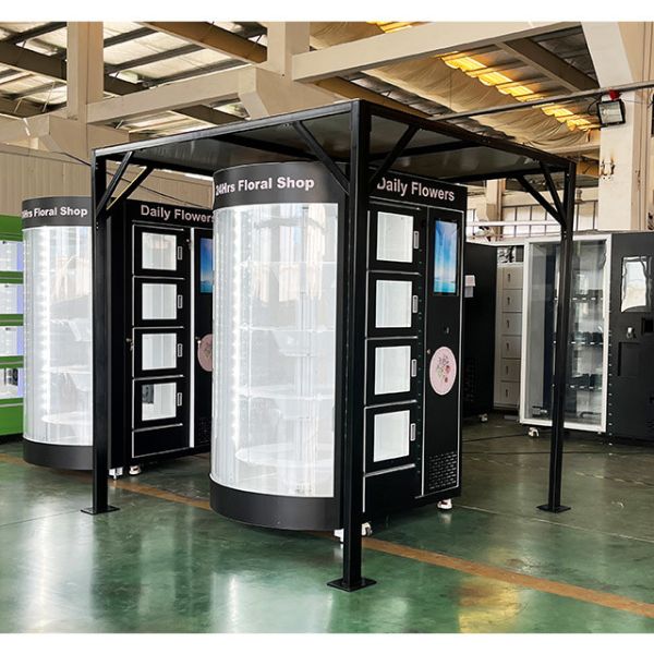 CE FCC Certificate Refrigerated Flowers Digital Vending Machine Customized Smart
