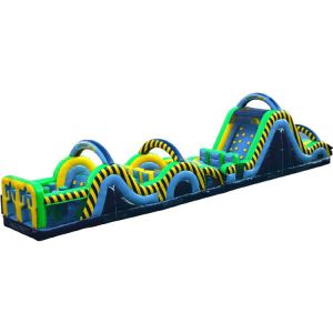 Quality Custom 21m*3.5m Ninja Warrior Theme Inflatable Obstacle Course for sale
