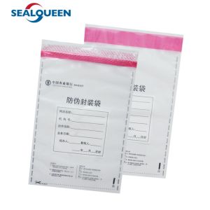 Self Sealing Security Deposit Tamper Evident Coin Bags Custom Design