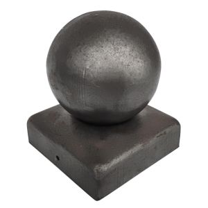 Galvanized Spherical Steel Fence Post Caps Round Tub 100x100mm