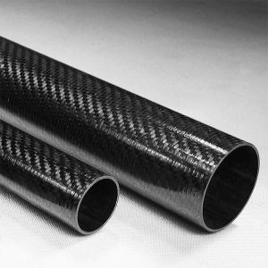 China Woven Finish Roll Wrapped 40MM Carbon Fiber Tube High Strength on sale
