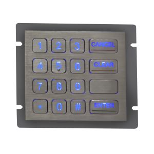 Quality Backlight Metal Keypad With Ps / 2 Interface , Rear Panel Mounting for sale