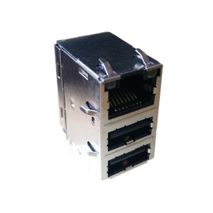 China 7497111611A , LPJU4281A64NL RJ45 USB Connector 10/100/1000BaseT on sale