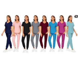 Breathable Custom Logo Strech Solid Color Hospital Surgical Scrubs