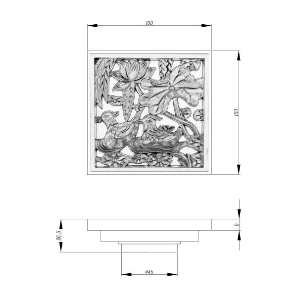 DL-20135 Brass Floor Drain