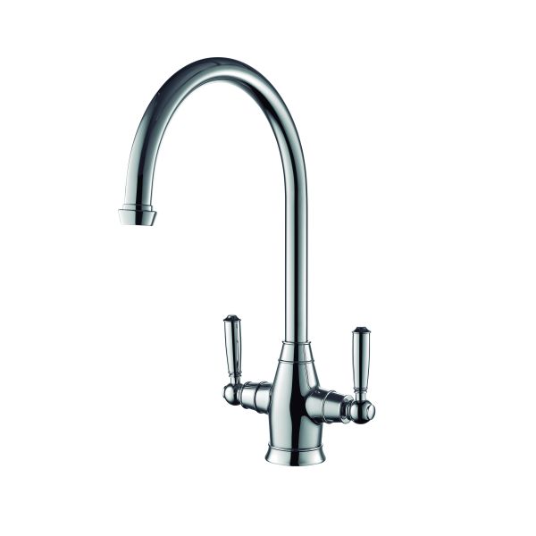 Buy Double Handle Kitchen Mixer Taps Polished With Chrome Finish T81069 at wholesale prices