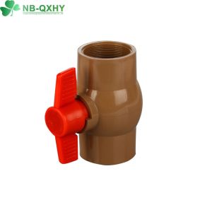 DIN Standard PVC Compact Ball Valve for Hot Cold Water Straight Through Channel
