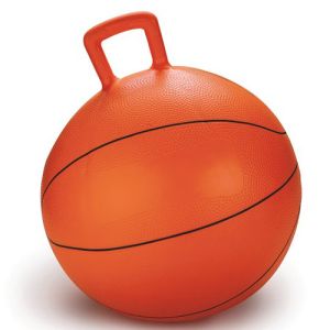 Non Toxic Space Hopper Ball Basketball Inflatable Toy Bouncing Ball With Handle