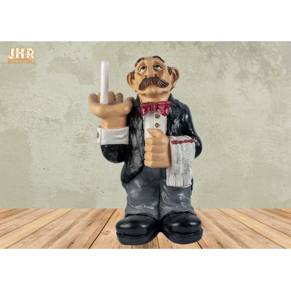 Buy Polyresin Butler Sculpture Toilet Paper Holder Funny Resin Waiter Home Decoration at wholesale prices