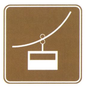 Tourist Attractions Brown Travelling Sign Reflective Film Sheet and Aluminum