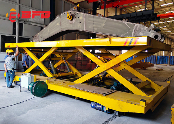 Battery Operated Hydraulic Lifting System Steel Coil Trailers Material Handling Equipment