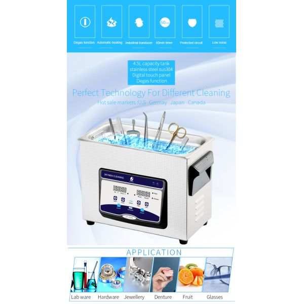 Skymen Tabletop Ultrasonic Cleaner for Laboratory use or medical instruments