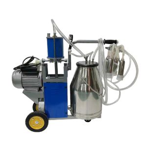 HL-JN04 Single Bucket Piston Pump Milking Machine For Cows Cattle , 220v Voltage