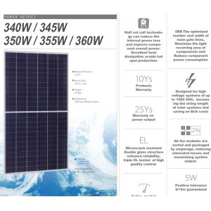 Polycrystalline Silicon 340W PV Module Solar Energy Panel
