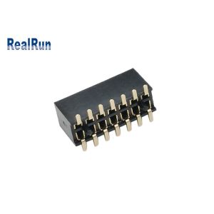 Dual Row 14Pin Board To Board Female Header PA6T 1.27 Mm SMD Header With Post
