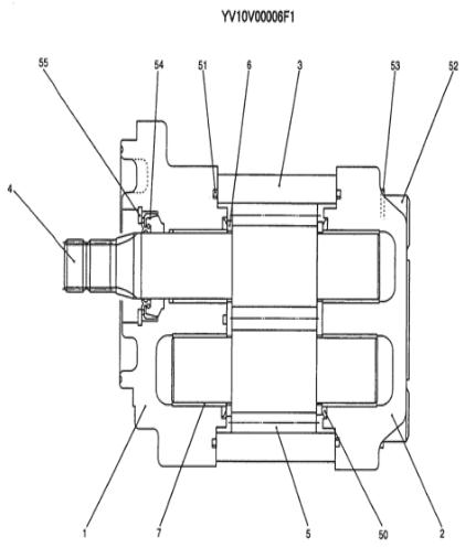 E135 Excavator K3V63DTP Gear Pump YX10V00002F1 YV10V00006F1