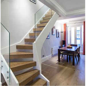 China Oak wood stair treads supplier from foshan on sale