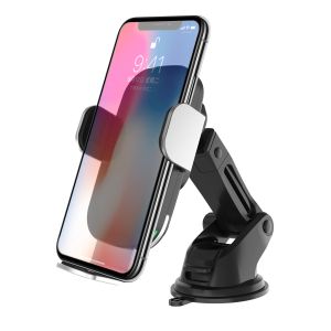 Silicon Rubber Coil QI Smart Sensor Wireless Charger Car Mount