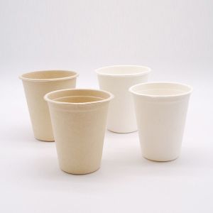Biodegradable Bagasse Coffee Cups Sugarcane Pulp Cups Chemical Resistant