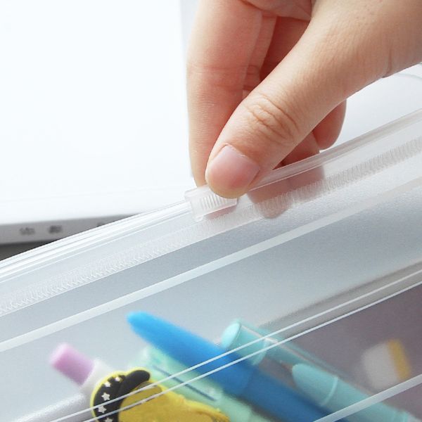 Custom Waterproof Pull Sheet Transparent Stationery File Protection Zipper Pvc File Bag