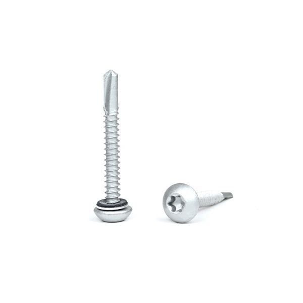 SUS410 Stainless Steel Button Head Torx Screw With Washer Roof Shield Self