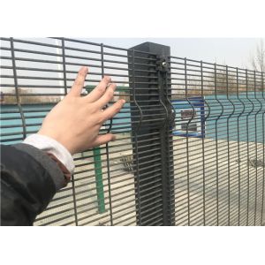 Powder Coated 358 Security Fencing Horizontal Wire 3.2mm Panel Size 2.4*2.1m