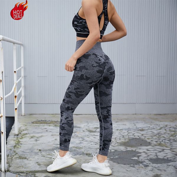 Buy Flatstitch XS Camo Compression Leggings ZH Womens Camouflage Running Tights at wholesale prices