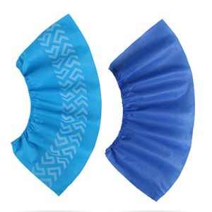 China Cleanroom Disposable Boot Cpe Shoe Cover Blue Plastic on sale