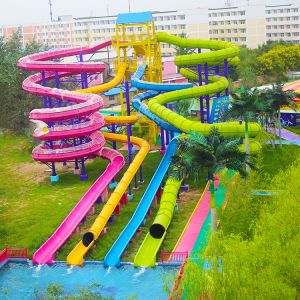 China City Fiberglass Equipment Water Park Spirals Water Slide for Sale on sale