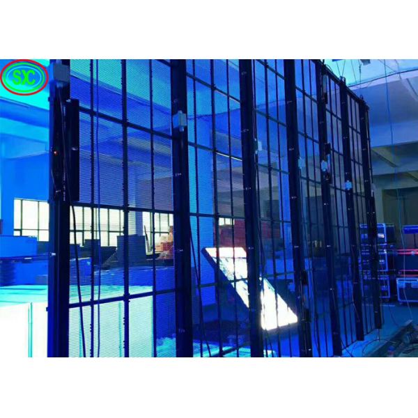1R1G1B Indoor Transparent LED Screen Glass High Transparency Display For