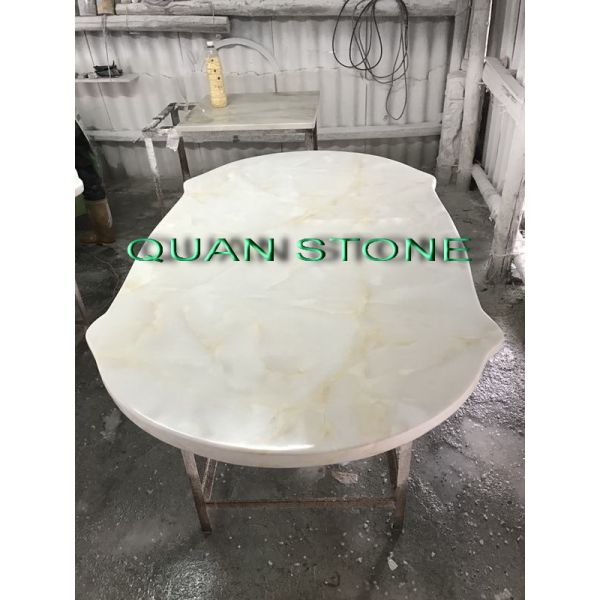 Custom Bathroom Vanity Tops / Marble Vanity Countertops Lightweight And High