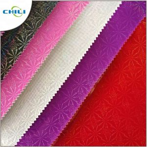 Cream PU Leather Fabric Rolls Sheets Economical Cost Effective Custom Shape Size
