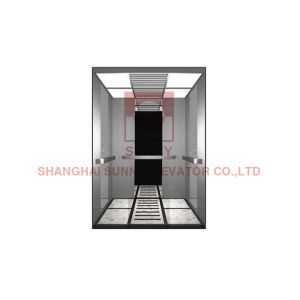 ISO9001 Transparent Glass Observation VVVF Machine Room Less Elevator