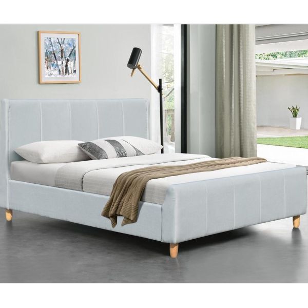 Buy Platform Customizable Simple Upholstered Bed Frame With Footboard at wholesale prices