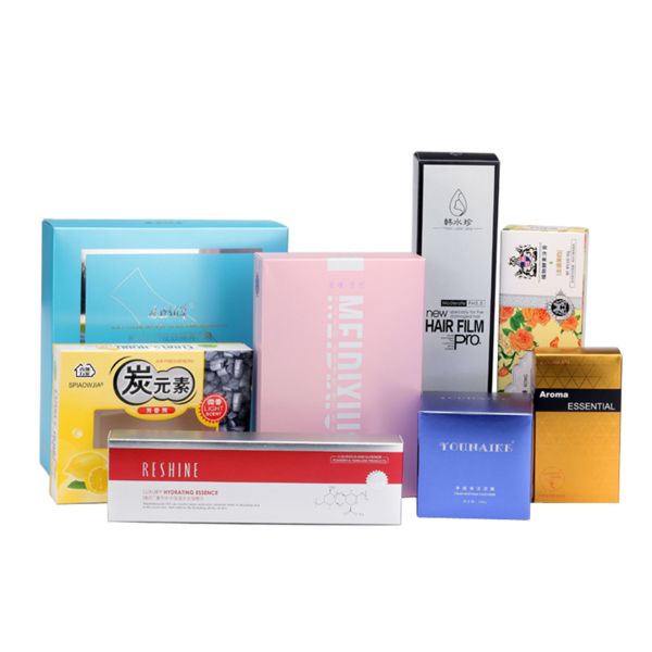 Rectangle Skin Care Cosmetic Box Packaging / Custom Printed Cosmetic Paper Box