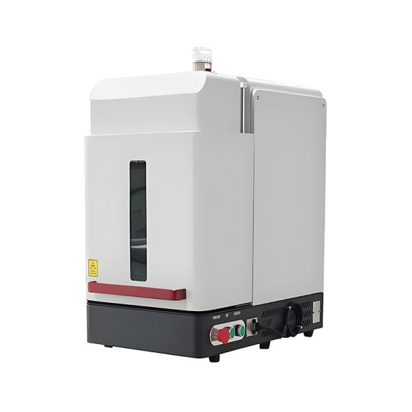 Buy 30W Raycus Fiber Laser Source New Enclosed Jewelry Laser Marking Machines for Small Business Supports DXF PLT BMP Graphics at wholesale prices