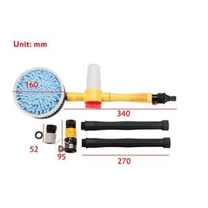 120mm Pressure Washer Auto Rotate Brush For Car Wash Rotating Brush 360 Degree