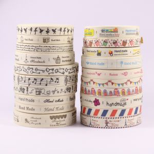 Personalized wholesale 2cm 3/4inch white cotton herringbone ribbon tape,