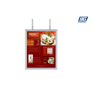 Double Sided High Lighting Bar Hanging Snap Poster Display Frames