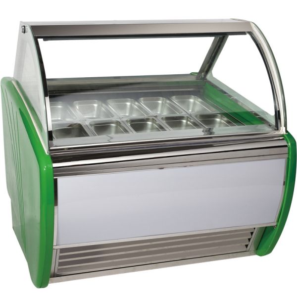 Buy 10 Containers Ice Cream Showcase Freezer With Danfoss Under Bottom at wholesale prices