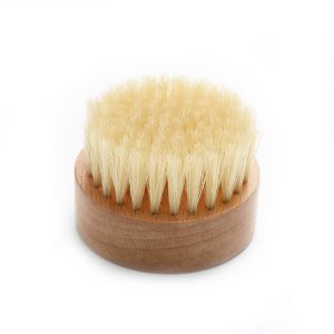 Natural Hard Boar Bristle Wood Beard Brush Set for Men's Hair Grooming Kit