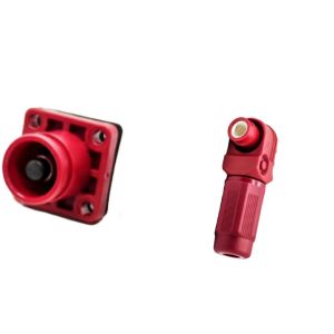 12MM Battery Storage Wire Harness Connector 250A Red Plug And Socket Curved